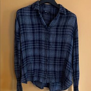 Madewell Black and White Checkered Shirt